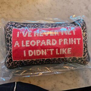 Furbish Needlepoint Pillow - Leopard
